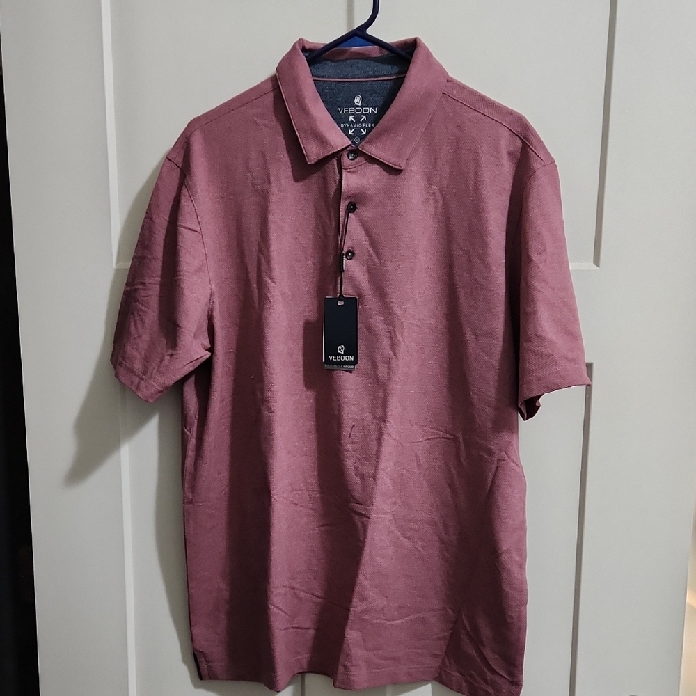 Veboon Men's Wine Heather Polo Shirt